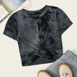 Tie Dye Twist Front Tee